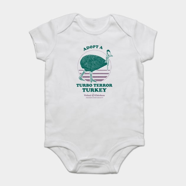 Adopt A Turbo Terror Turkey Baby Bodysuit by dumbshirts